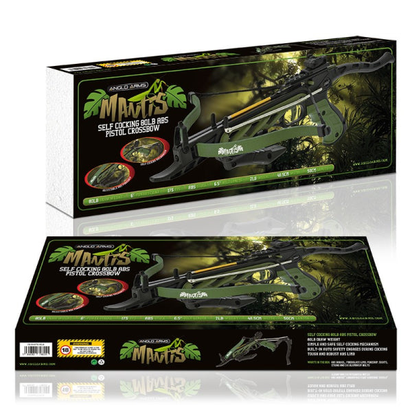Pistol Crossbow 80LB Self Cocking System Green