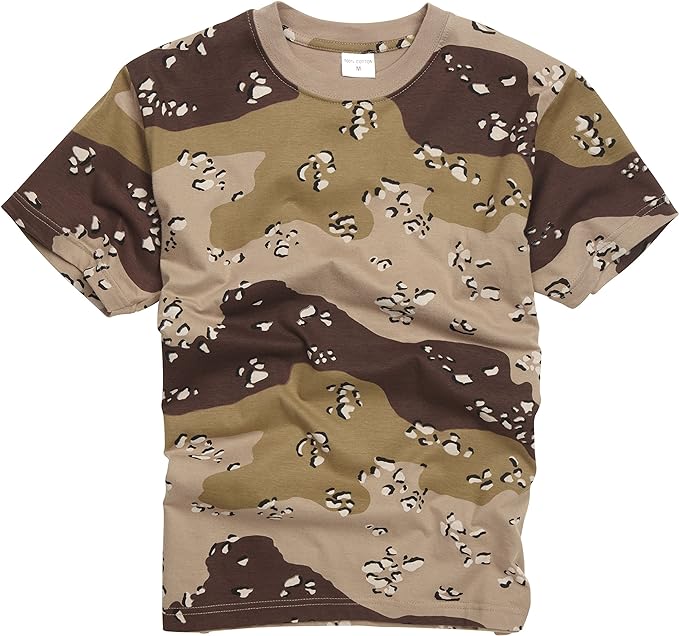 Mens Army Military Style T shirts Cotton Tee Short Sleeve Top US 6 Colour Desert