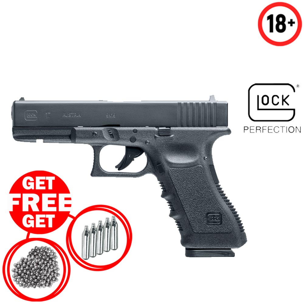Glock 17 Air Pistol .177 Airguns BB Gun 4.5 Pellet Blowback Action