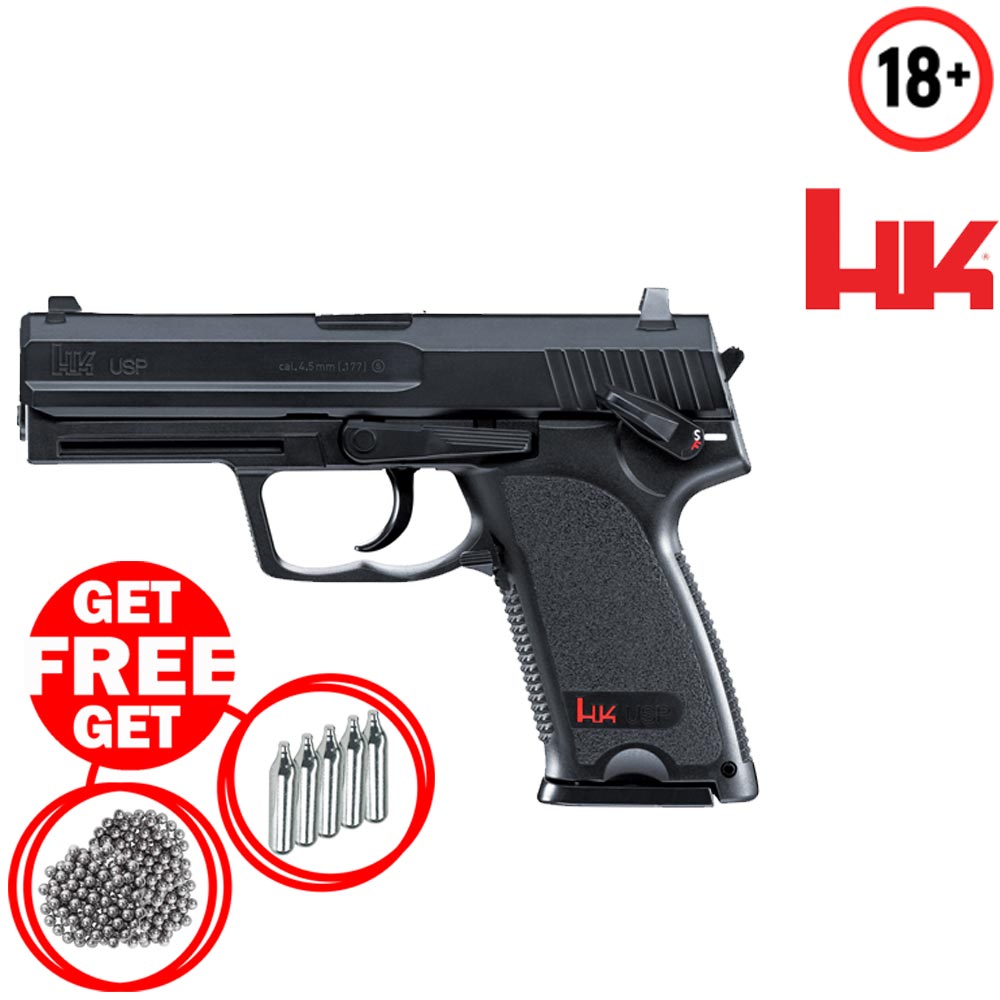 H&K USP Air Pistol .177 BB Gun Black Airguns