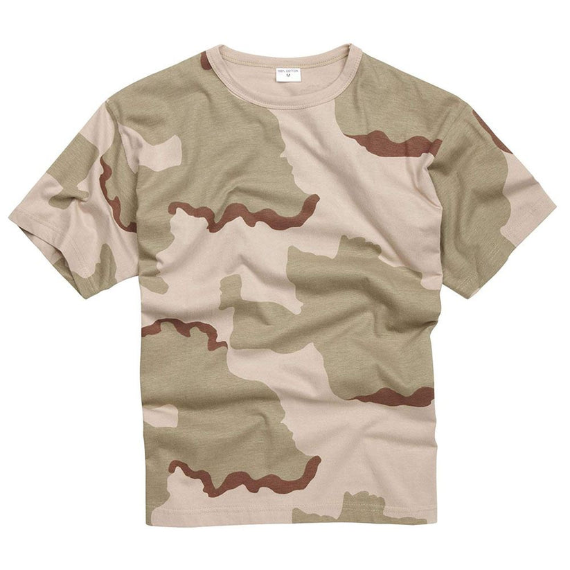 Mens Army Military Style T shirts Cotton Tee Short Sleeve Top US Tri Desert