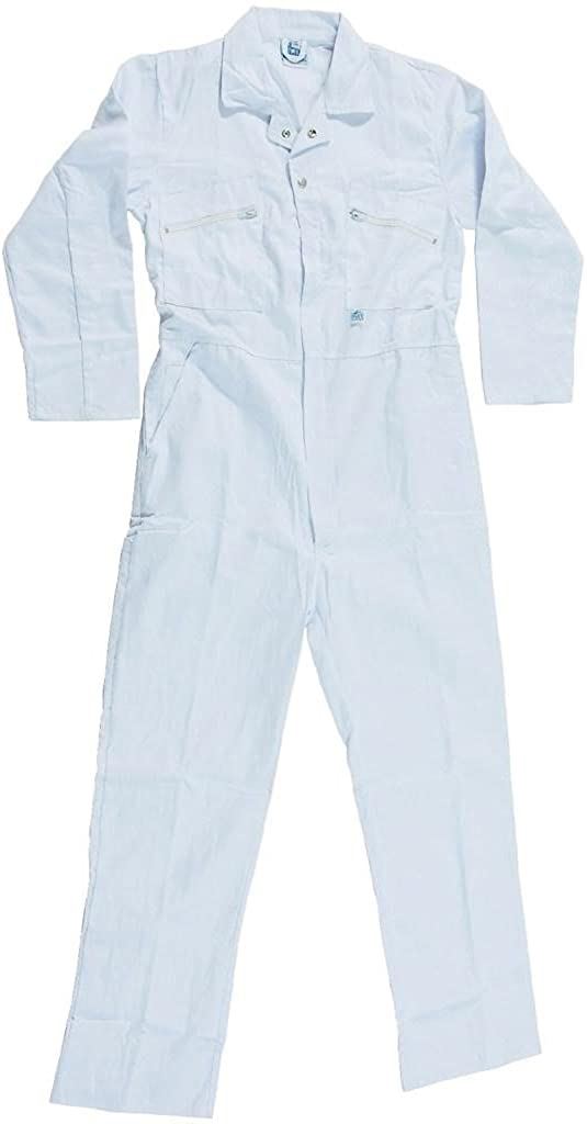 Boiler Suit Full Zip DIY Work Coverall Overall White