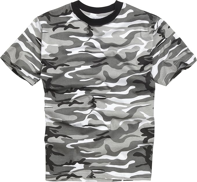 Mens Army Military Style T shirts Cotton Tee Short Sleeve Top Urban Camo