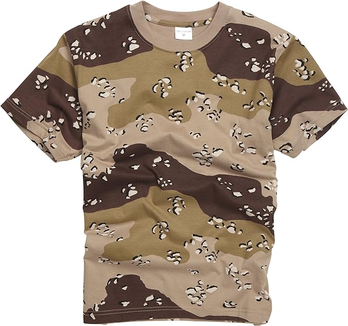 Mens Army Military Style T shirts Cotton Tee Short Sleeve Top US 6 Colour Desert