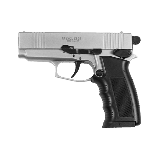 Airguns BB Air Pistol EKOL ES Combat Action Gun CO2 Gas .177 Cal 4.5mm Silver