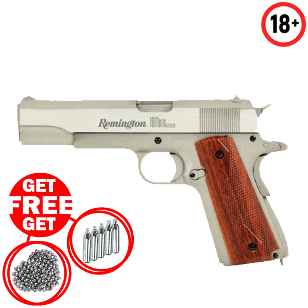 Remington Air Pistol .177 CO2 BB Gun Silver Airguns